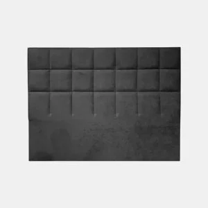 Cabeceira MIAMI tecido cinza escuro 160x120cm da Conforama, fotografia 1