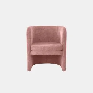 Cadeirão decorativa cor rosa HEBE by Conforama, photo 1