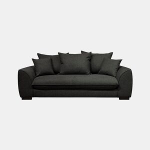 Sofá cama de 3 lugares SAGA com abertura italiana cor preta by Conforama, photo 1