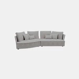 Chaise longue LUGANO esquerda 4 lugares tecido 3 cor cinza claro da Conforama, fotografia 1