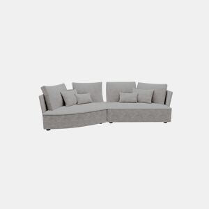 Chaise longue LUGANO esquerda 4 lugares tecido 3 cor cinza claro by Conforama, photo 1