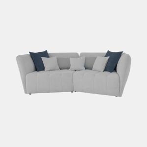 Sofá de 3 lugares SOPHIE cor cinza claro e azul by Conforama, photo 1