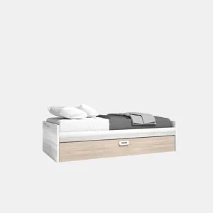 Cama nido 190x90cm MOOD branco e castanho by Conforama, photo 1