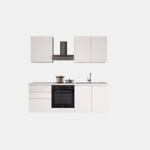 Cozinha com eletrodomésticos GILDA GOLA 210cm direita branco mate e cinza claro by Conforama, photo 1