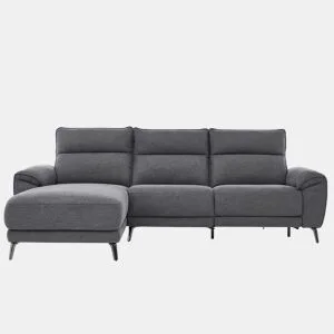 Chaise longue esquerda relax elétrico ISA cor cinza escuro by Conforama, photo 1