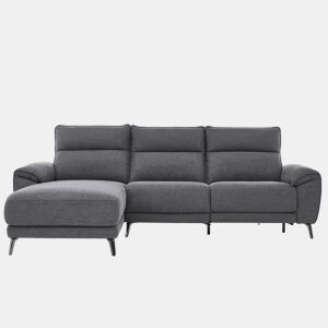 Chaise longue esquerda relax elétrico ISA cor cinza escuro da Conforama, fotografia 1
