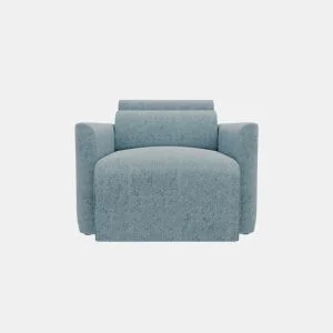 Cadeirão deslizante MODENA em tecido 1 cor azul claro by Conforama, photo 1