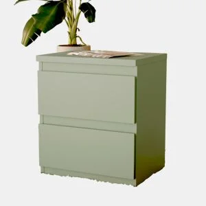 Mesa de cabeceira 2 gavetas NEVADA II verde by Conforama, photo 1