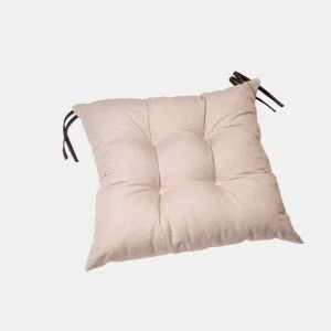 Almofada para cadeira LISO em algodão 40x40cm cor vison by Conforama, photo 1