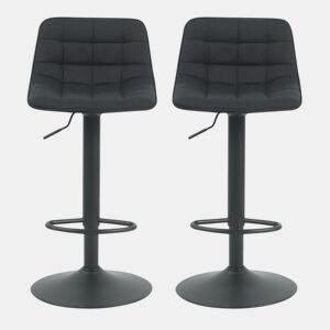 Conjunto de 2 bancos altos ajustáveis ADAM preto by Conforama, photo 1