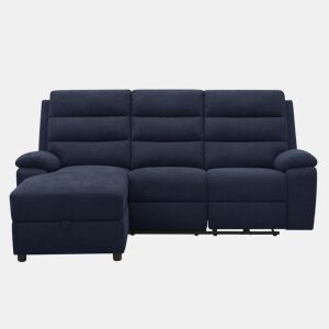 Chaise esquerda esquerda AMANDA relax elétrico cor azul by Conforama, photo 1