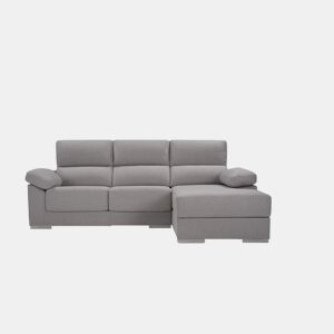 Chaise longue S com baú NOEMI dereita 3 lugares cinza claro by Conforama, photo 1