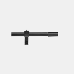 Varão de cortina extensível AIRPURE 120-210cm preto mate da Conforama, fotografia 1