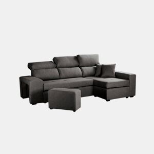 Chaise longue 3 lugares CIRO reversível cor cinza by Conforama, photo 1