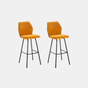 Conjunto de 2 bancos altos PAUL mostarda by Conforama, photo 1
