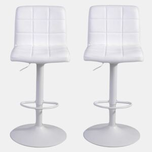 Conjunto de 2 bancos ajustáveis BENPHAN branco da Conforama, fotografia 1