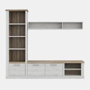 Compacto de tv VERONA 241,6cm branco e carvalho by Conforama, photo 1