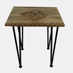 Mesa de apoio em madeira de manga JUNO by Conforama, photo 1