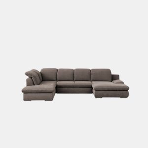 Sofá de canto ISONA com cama esquerda 5 lugares vison by Conforama, photo 1