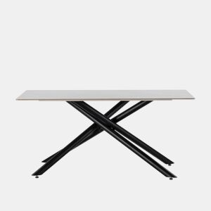 Mesa de jantar fixa cor bege SAJU by Conforama, photo 1