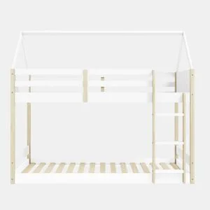 Beliche montessori AXEL casa de madeira branca e madeira natural by Conforama, photo 1