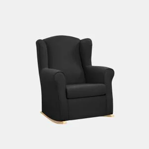 Cadeira de baloiço decorativa DAN cor antracite da Conforama, fotografia 1
