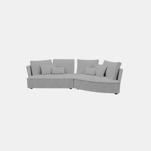 Chaise longue LUGANO direita 4 lugares tecido 1 cor cinza by Conforama, photo 1