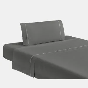 Jogo de lençóis QUORA cama 180cm cor cinza by Conforama, photo 1