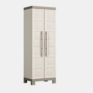 Armário para vassouras EXCELLENCE resina 65x182x45cm bege e cinza by Conforama, photo 1