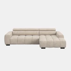 Chaise longue direita ALBERTA com relax elétrico bege by Conforama, photo 1