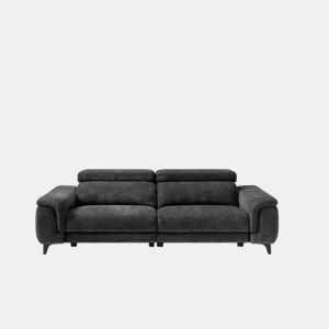 Sofá relax elétrico EOS XL 3 lugares cor cinza escuro da Conforama, fotografia 1