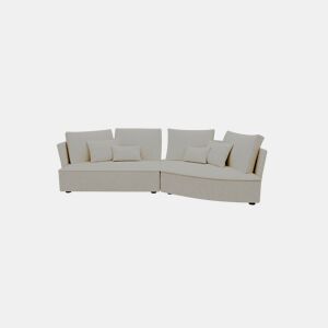 Chaise longue LUGANO direita 4 lugares tecido 1 cor bege by Conforama, photo 1