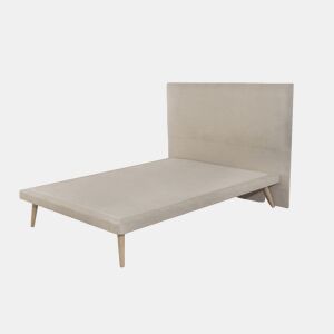 Cama PALACE fixa 140x190cm tecido cor bege da Conforama, fotografia 1