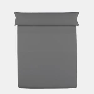 Lençol de cima VICTORIA 100% algodão para cama 135cm antracite da Conforama, fotografia 1