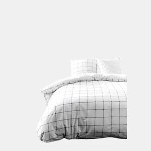 Capa de edredão ADA para cama de 180cm cor branca da Conforama, fotografia 1