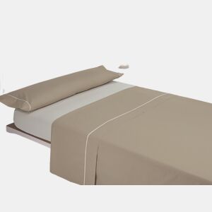 Jogo de lençóis SILK cama 150cm cor taupe e linho da Conforama, fotografia 1