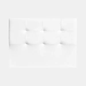 Cabeceira MIRO tecido branco 160x117x6cm da Conforama, fotografia 1