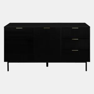Aparador KORO com 3 gavetas e 2 portas cor preto by Conforama, photo 1