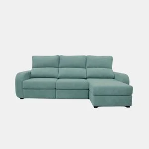 Chaise longue cama tecido APRIL dereita 4 lugares verde by Conforama, photo 1