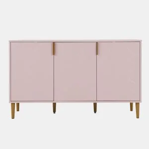Aparador NORD com 3 portas cor rosa by Conforama, photo 1