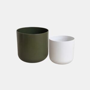 Vaso LISO 24cm cores sortidas branco e verde da Conforama, fotografia 1