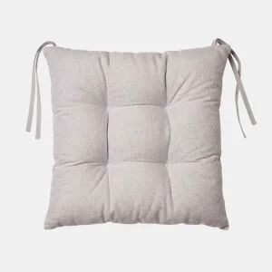 Almofada de algodão para cadeira LISO 40x40cm cor prata by Conforama, photo 1