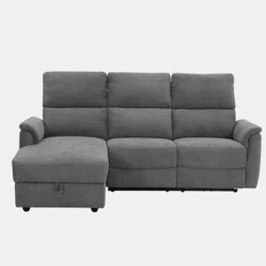 Chaise longue esquerda relax elétrico KATY cor cinza by Conforama, photo 1