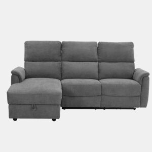 Chaise longue esquerda relax elétrico KATY cor cinza da Conforama, fotografia 1