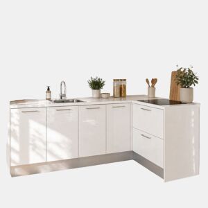 Cozinha ESENCIAL L2415 L 2,4x1,5m 20mm laminado branco brilhante by Conforama, photo 1