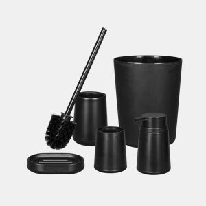 Conjunto BAÑO balde, escova sanitária e saboneteira cor preto by Conforama, photo 1