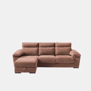 Chaise longue SOLIS esquerda 4 lugares terracota da Conforama, fotografia 1