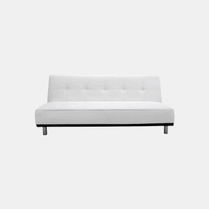 Sofá cama pele sintética 2 lugares THIRD cor branco by Conforama, photo 1