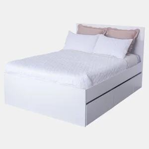 Cama nido branca ALPHA 140x190cm 2 gavetas 1 gaveta by Conforama, photo 1