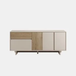 Aparador GARONA 4 portas cor vison e carvalho by Conforama, photo 1